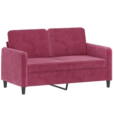 vidaXL Σαλόνι Σετ 2 τεμ. Μπορντό από Βελούδο 138x77x80cm  Διθέσιος Τριθέσιος