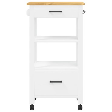 vidaXL Τρόλεϊ Κουζίνας MONZA 48x40x88,5cm από Μασίφ Ξύλο Πεύκου 1 τεμ.