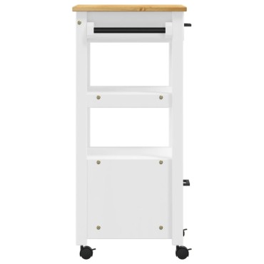 vidaXL Τρόλεϊ Κουζίνας MONZA 48x40x88,5cm από Μασίφ Ξύλο Πεύκου 1 τεμ.