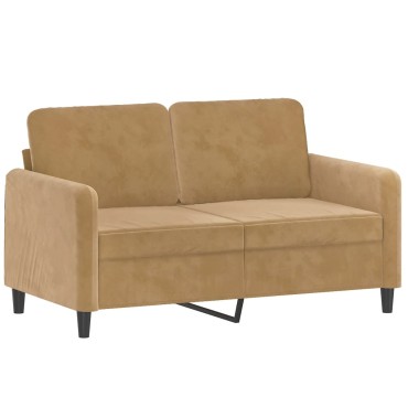 vidaXL Σαλόνι Σετ 3 τεμ. Καφέ από Βελούδο 78x77x80cm  Διθέσιος Τριθέσιος
