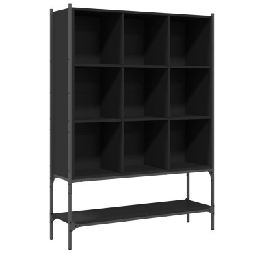 vidaXL Βιβλιοθήκη Μαύρη 102x30x141,5cm από Επεξεργασμένο Ξύλο 1 τεμ.