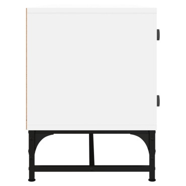 vidaXL Έπιπλο Τηλεόρασης Λευκό 102x37x50cm με Γυάλινες Πόρτες