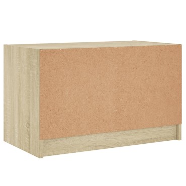 vidaXL Βοηθητικό Ντουλάπι Sonoma Δρυς 68x37x42cm με Γυάλινες Πόρτες