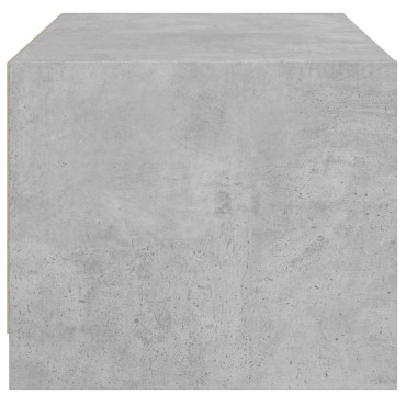 vidaXL Τραπεζάκι Σαλονιού Γκρι Σκυροδ. 68x50x42cm Γυάλινες Πόρτες 1 τεμ.