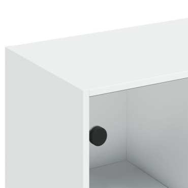 vidaXL Βιβλιοθήκη με Πόρτες Λευκή 136x37x142cm από Επεξεργ. Ξύλο 1 τεμ.