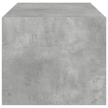 vidaXL Τραπεζάκι Σαλονιού Γκρι Σκυροδ. 102x50x42cm Γυάλινες Πόρτες 1 τεμ.