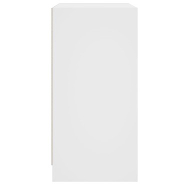 vidaXL Βοηθητικό Ντουλάπι Λευκό 68x37x75,5cm με Γυάλινες Πόρτες 1 τεμ.