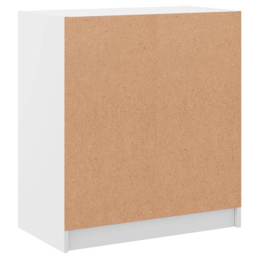 vidaXL Βοηθητικό Ντουλάπι Λευκό 68x37x75,5cm με Γυάλινες Πόρτες 1 τεμ.