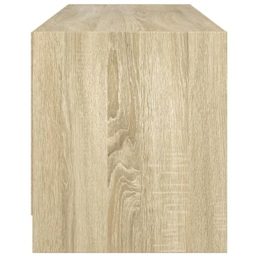 vidaXL Έπιπλο Τηλεόρασης Sonoma Δρυς 102x37x42cm με Γυάλινες Πόρτες