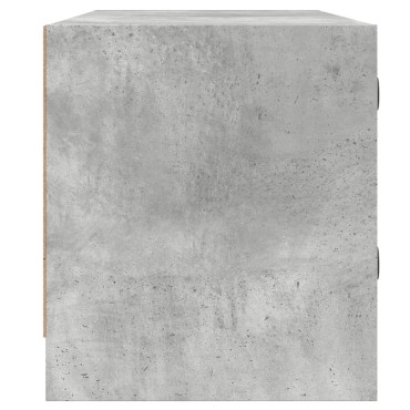 vidaXL Έπιπλο Τηλεόρασης Γκρι Σκυροδ. 102x37x42cm Γυάλινες Πόρτες