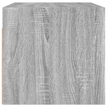 vidaXL Ντουλάπι Τοίχου Γκρι Sonoma 68,5x37x35cm με Γυάλινες Πόρτες 1 τεμ.