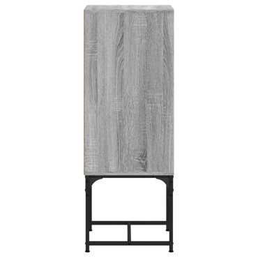 vidaXL Βοηθητικό Ντουλάπι Sonoma Γκρι 35x37x100cm με Γυάλινες Πόρτες 1 τεμ.