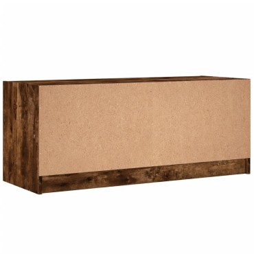 vidaXL Έπιπλο Τηλεόρασης Καπνιστή Δρυς 102x37x42cm Γυάλινες Πόρτες