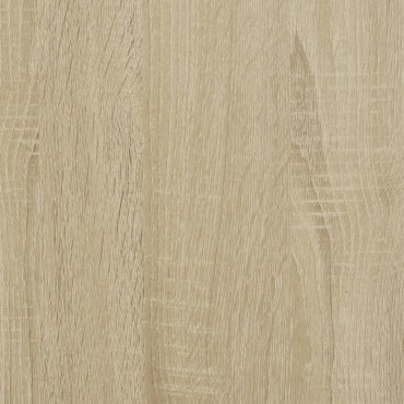 vidaXL Βοηθητικό Ντουλάπι Sonoma Δρυς 35x37x100cm με Γυάλινες Πόρτες 1 τεμ.
