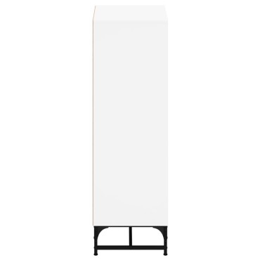 vidaXL Ντουλάπι Λευκό 35x37x120cm με Γυάλινες Πόρτες 1 τεμ.
