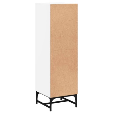 vidaXL Ντουλάπι Λευκό 35x37x120cm με Γυάλινες Πόρτες 1 τεμ.