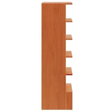 vidaXL Παπουτσοθήκη Καφέ Κεριού 52x30x104cm από Μασίφ Ξύλο Πεύκου