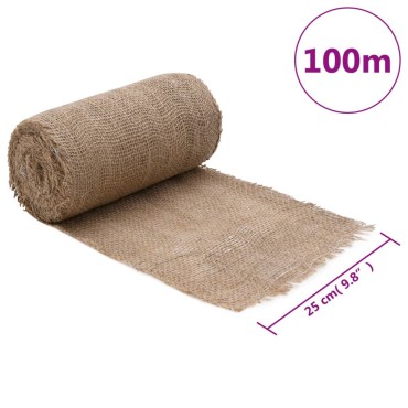 vidaXL Ρολό Γιούτας 0,25x100 μ. από 100% Γιούτα 200 gsm