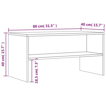 vidaXL Έπιπλο Τηλεόρασης Καπνιστή Δρυς 80x40x40cm Επεξ. Ξύλο
