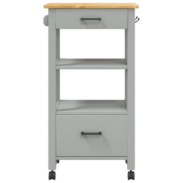 vidaXL Τρόλεϊ Κουζίνας MONZA 48x40x90cm από Μασίφ Ξύλο Πεύκου 1 τεμ.