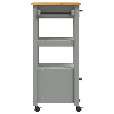 vidaXL Τρόλεϊ Κουζίνας MONZA 48x40x90cm από Μασίφ Ξύλο Πεύκου 1 τεμ.