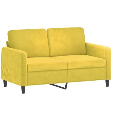 vidaXL Σετ Σαλονιού 3 τεμ. Κίτρινο από Βελούδο 78x77x80cm  Διθέσιος Τριθέσιος