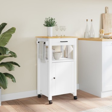 vidaXL Τρόλεϊ Κουζίνας MONZA 48x40x90cm από Μασίφ Ξύλο Πεύκου 1 τεμ.