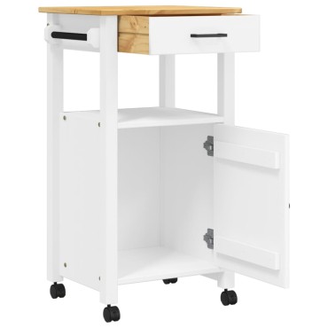vidaXL Τρόλεϊ Κουζίνας MONZA 48x40x90cm από Μασίφ Ξύλο Πεύκου 1 τεμ.