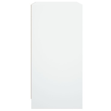 vidaXL Βοηθητικό Ντουλάπι Λευκό 68x37x75,5cm με Γυάλινες Πόρτες 1 τεμ.