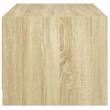 vidaXL Τραπεζάκι Σαλονιού Sonoma Δρυς 68x50x42cm με Γυάλινες Πόρτες 1 τεμ.