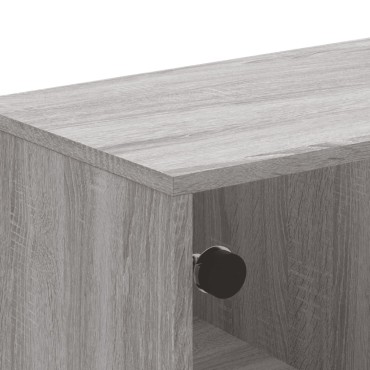 vidaXL Τραπεζάκι Σαλονιού Sonoma Γκρι 68,5x50x50cm με Γυάλινες Πόρτες 1 τεμ.
