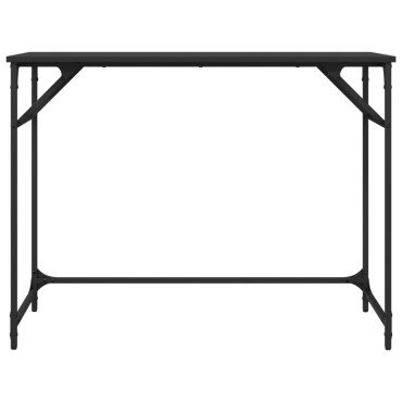 vidaXL Γραφείο Μαύρο 100x45x76cm Επεξ. Ξύλο/Ατσάλι Ηλ. Βαφή Πούδρας 1 τεμ.