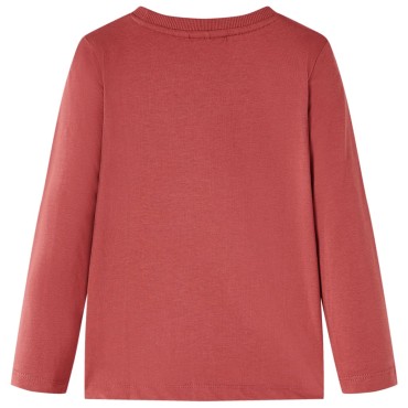 Μπλουζάκι Παιδικό Μακρυμάνικο Χρώμα Burnt Red 140