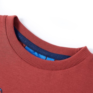Μπλουζάκι Παιδικό Μακρυμάνικο Χρώμα Burnt Red 140