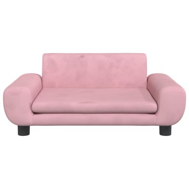 vidaXL Καναπές Παιδικός Ροζ 70x45x33cm από Βελούδο 1 τεμ.