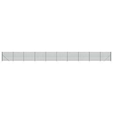 vidaXL Συρματόπλεγμα Περίφραξης Πράσινο 2,2x25 μ. με Βάσεις Φλάντζα