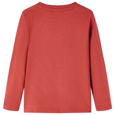 Μπλουζάκι Παιδικό Μακρυμάνικο Χρώμα Burnt Red 140