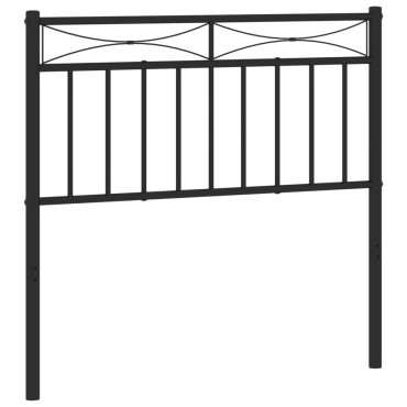 vidaXL Κεφαλάρι Μαύρο Μεταλλικό 95x3x91cm 1 τεμ.