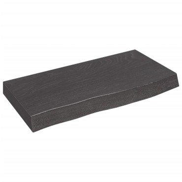 vidaXL Πάγκος Μπάνιου Σκούρο Καφέ 60x30x(2-6) εκ. Επεξεργ. Μασίφ Ξύλο