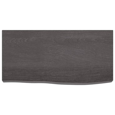vidaXL Πάγκος Μπάνιου Σκούρο Καφέ 60x30x(2-6) εκ. Επεξεργ. Μασίφ Ξύλο