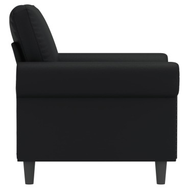 vidaXL Πολυθρόνα Μαύρη από Συνθετικό Δέρμα 92x77x80cm 1 τεμ. Γωνιακός