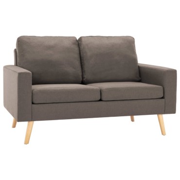 vidaXL Σετ Σαλονιού 2 τεμ. Χρώμα Taupe Υφασμάτινο 77x71x80cm  Διθέσιος