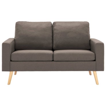 vidaXL Σετ Σαλονιού 2 τεμ. Χρώμα Taupe Υφασμάτινο 77x71x80cm  Διθέσιος