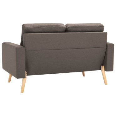 vidaXL Σετ Σαλονιού 2 τεμ. Χρώμα Taupe Υφασμάτινο 77x71x80cm  Διθέσιος