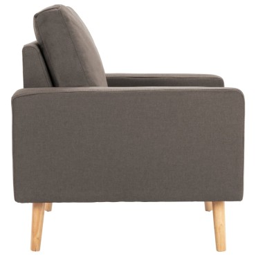 vidaXL Σετ Σαλονιού 2 τεμ. Χρώμα Taupe Υφασμάτινο 77x71x80cm  Διθέσιος