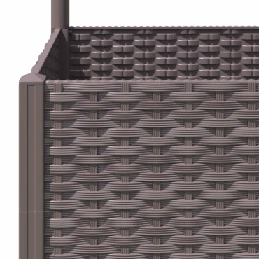 vidaXL Ζαρντινιέρα Κήπου με Καφασωτό Καφέ 120 x 120 x 136 εκ. από PP