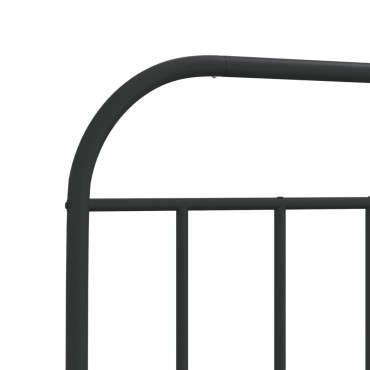 vidaXL Κεφαλάρι Μαύρο Μεταλλικό 146x3x100cm 1 τεμ.