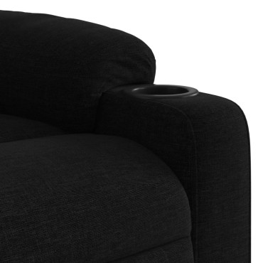 vidaXL Πολυθρόνα Ανακλινόμενη Μαύρη Υφασμάτινη 75,5x93x99,5cm 1 τεμ.