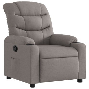 vidaXL Πολυθρόνα Ανακλινόμενη Taupe Υφασμάτινη 75,5x93x99,5cm 1 τεμ.