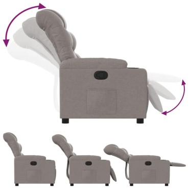 vidaXL Πολυθρόνα Ανακλινόμενη Taupe Υφασμάτινη 75,5x93x99,5cm 1 τεμ.